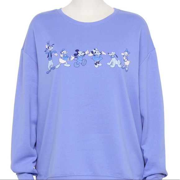 MICKEY AND FRIENDS 2X Sweatshirt Blue All New In Bag - Picture 1 of 8